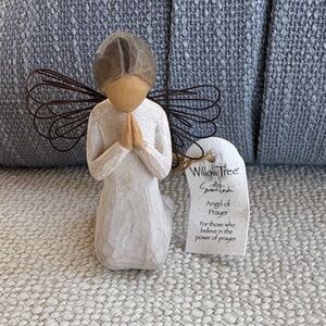 Willow Tree Angel Ornament - Cream and Brown